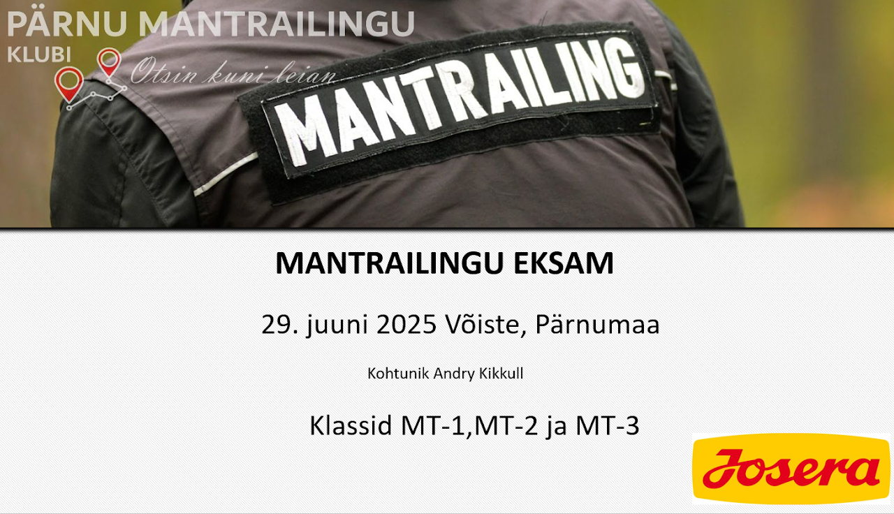 Mantrailingu eksam jun