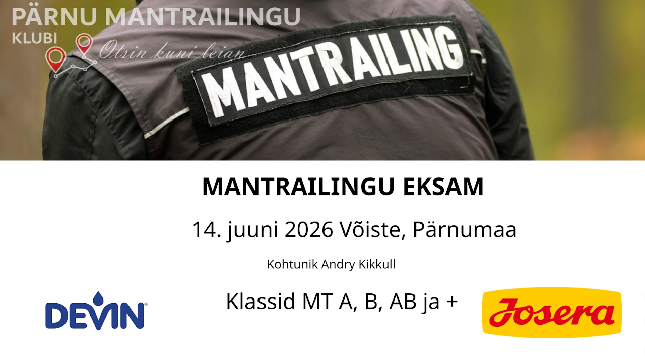 Mantrailingu eksam juuni